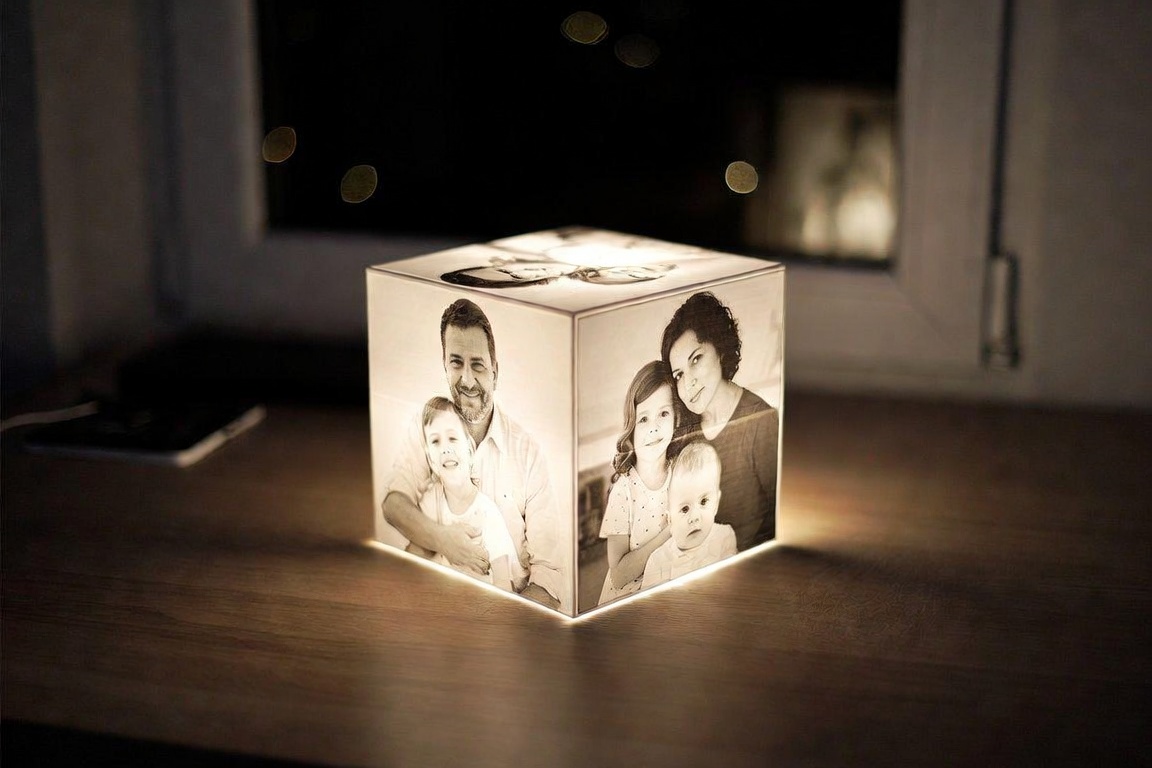 Cube box lithophane lamp example