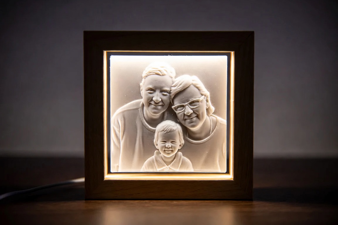 Flat lithophane example