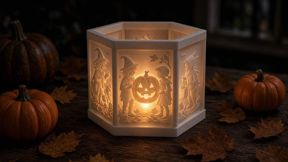 Make a Halloween lithophane lantern