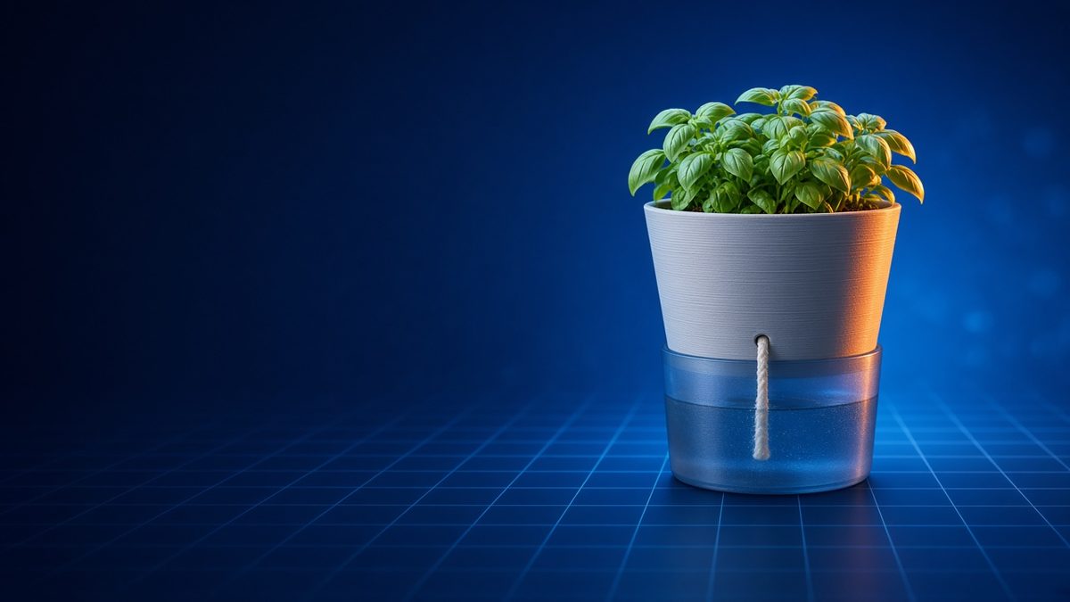 Self-watering pot STL, designed your way