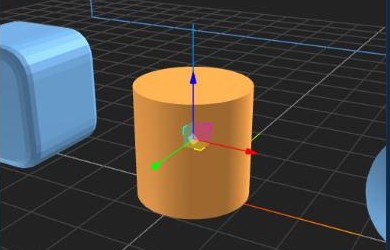 Move arrows on a selected cylinder