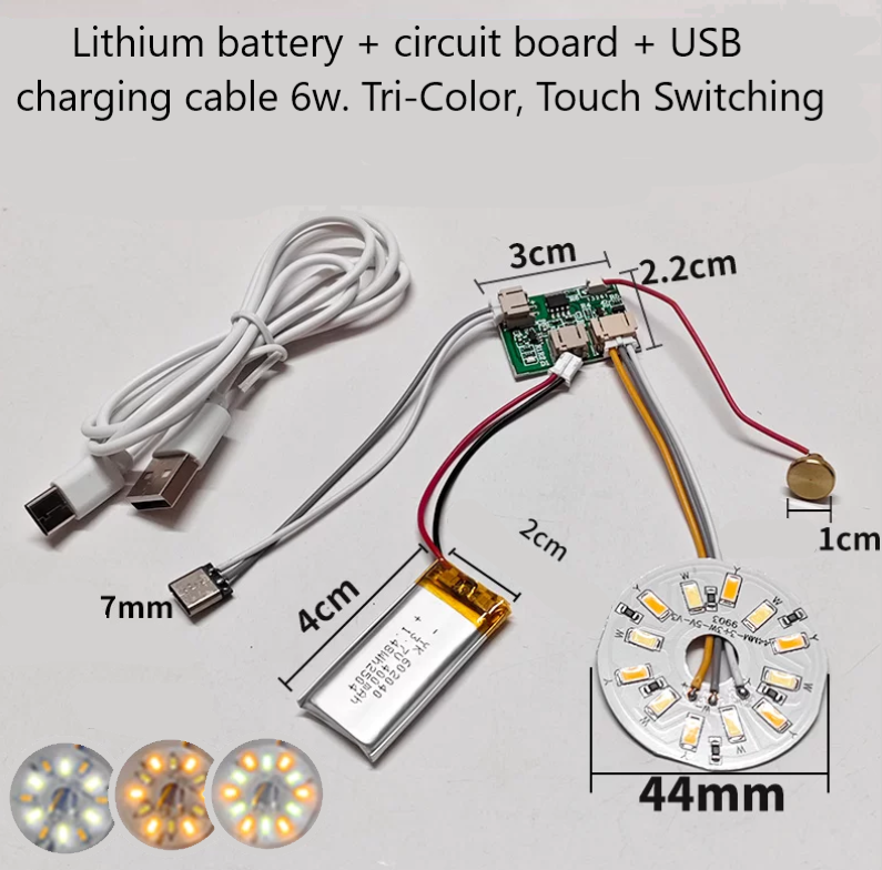 Tri-Color, Touch Switching LED 6W